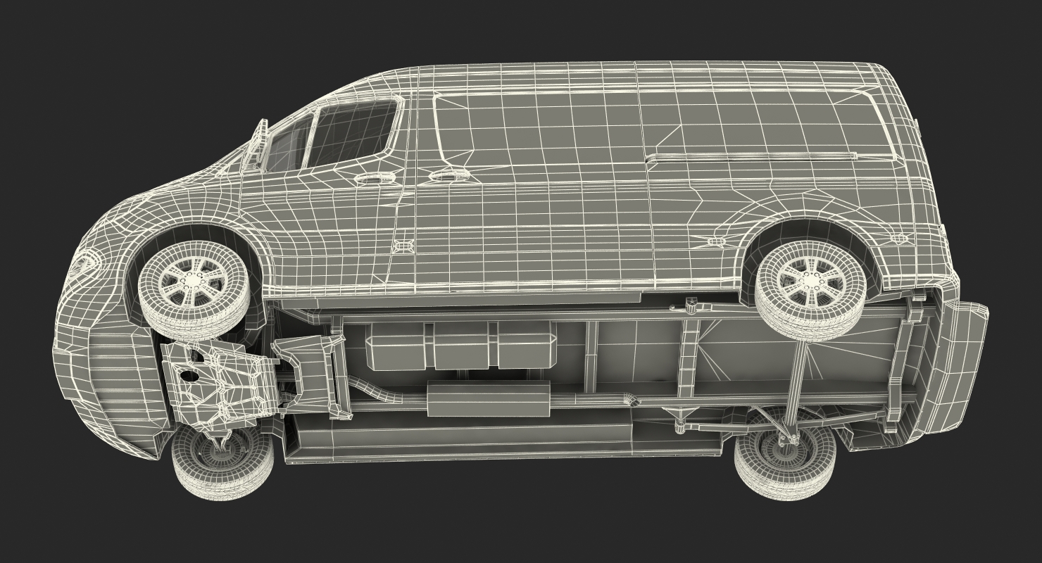 2019 Mercedes Sprinter Van Rigged for Cinema 4D 3D