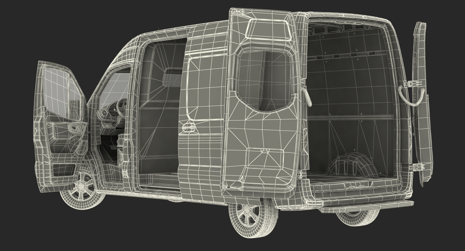 2019 Mercedes Sprinter Van Rigged for Cinema 4D 3D