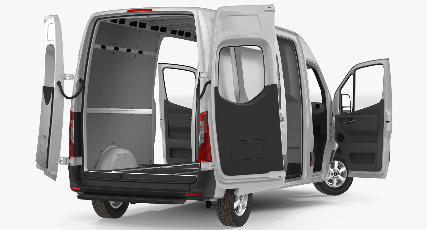 2019 Mercedes Sprinter Van Rigged for Cinema 4D 3D