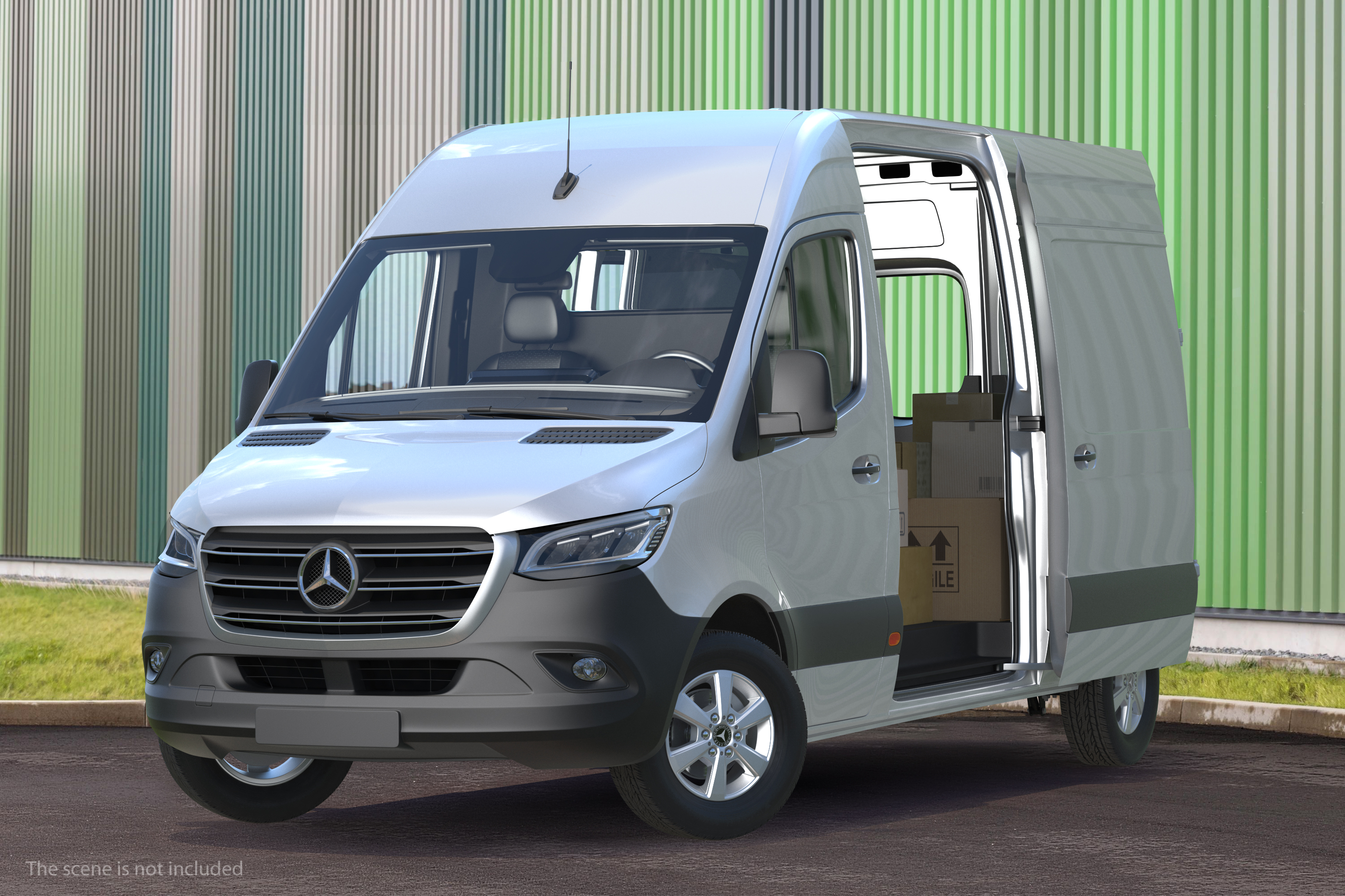 2019 Mercedes Sprinter Van Rigged for Cinema 4D 3D