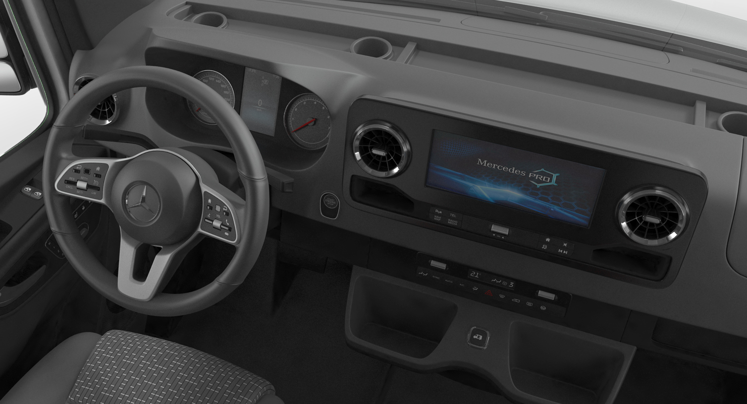 2019 Mercedes Sprinter Van Rigged for Cinema 4D 3D
