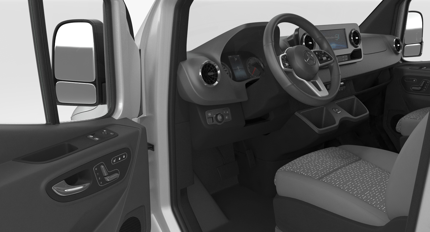 2019 Mercedes Sprinter Van Rigged for Cinema 4D 3D