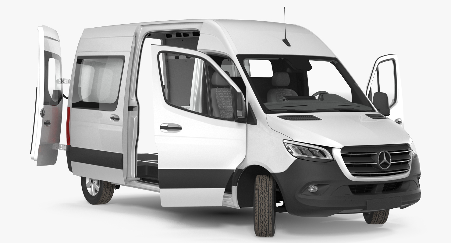 2019 Mercedes Sprinter Van Rigged for Cinema 4D 3D