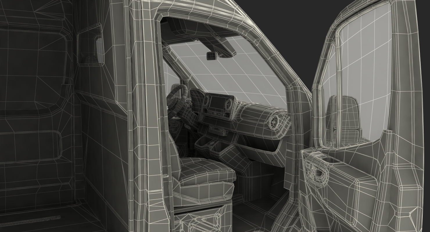 2019 Mercedes Sprinter Van Rigged for Cinema 4D 3D