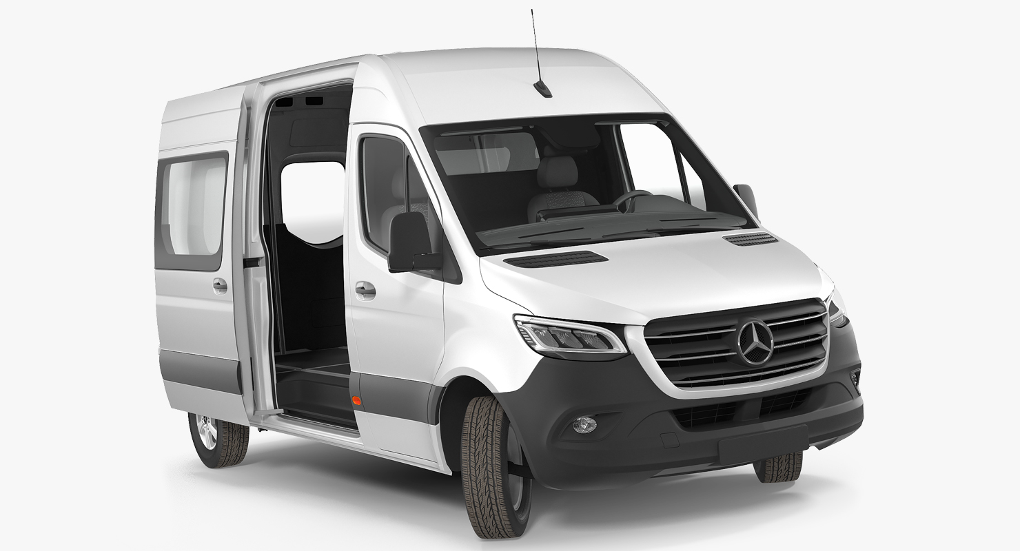 2019 Mercedes Sprinter Van Rigged for Cinema 4D 3D