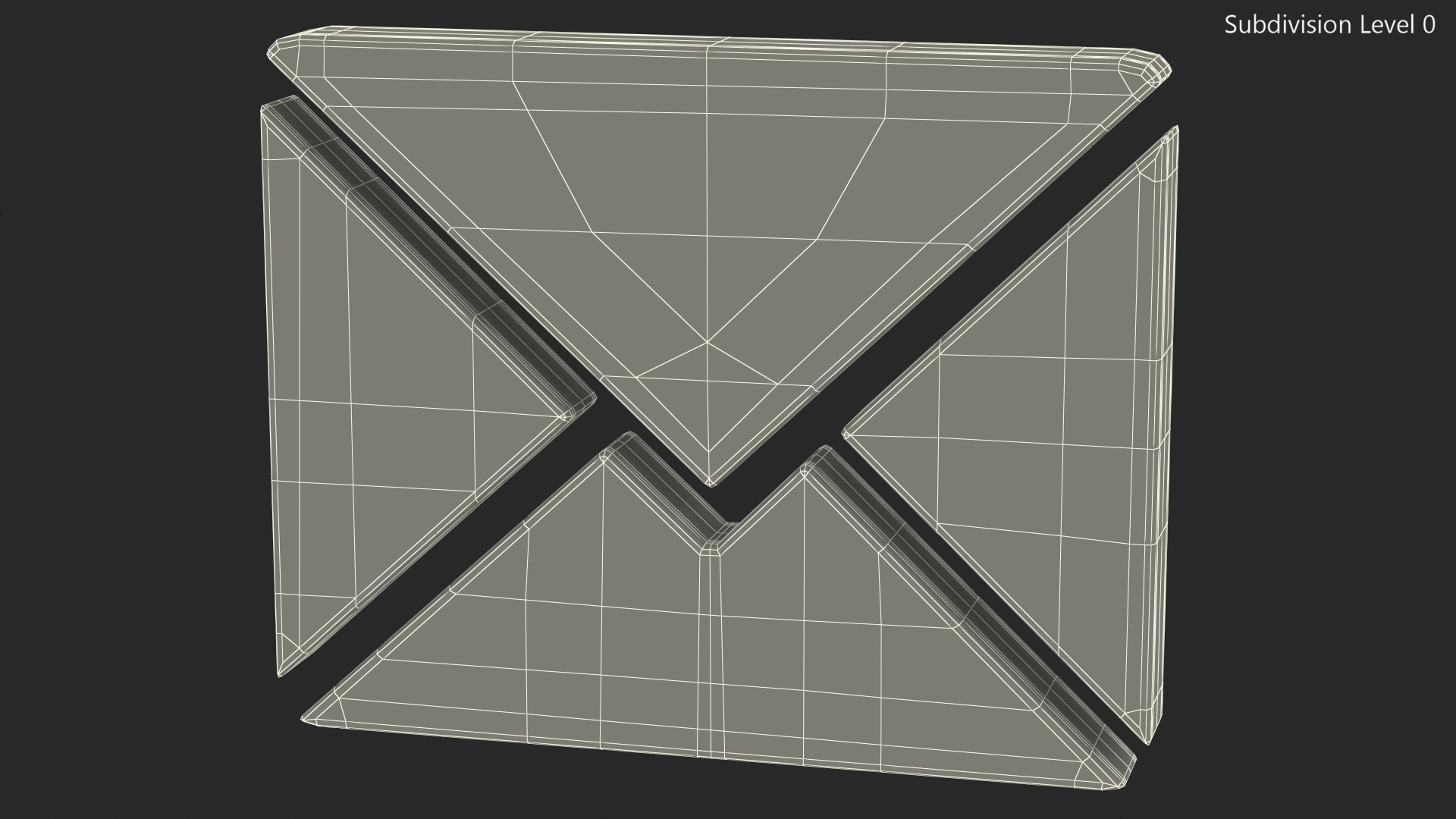 Message Letter Icon 3D model