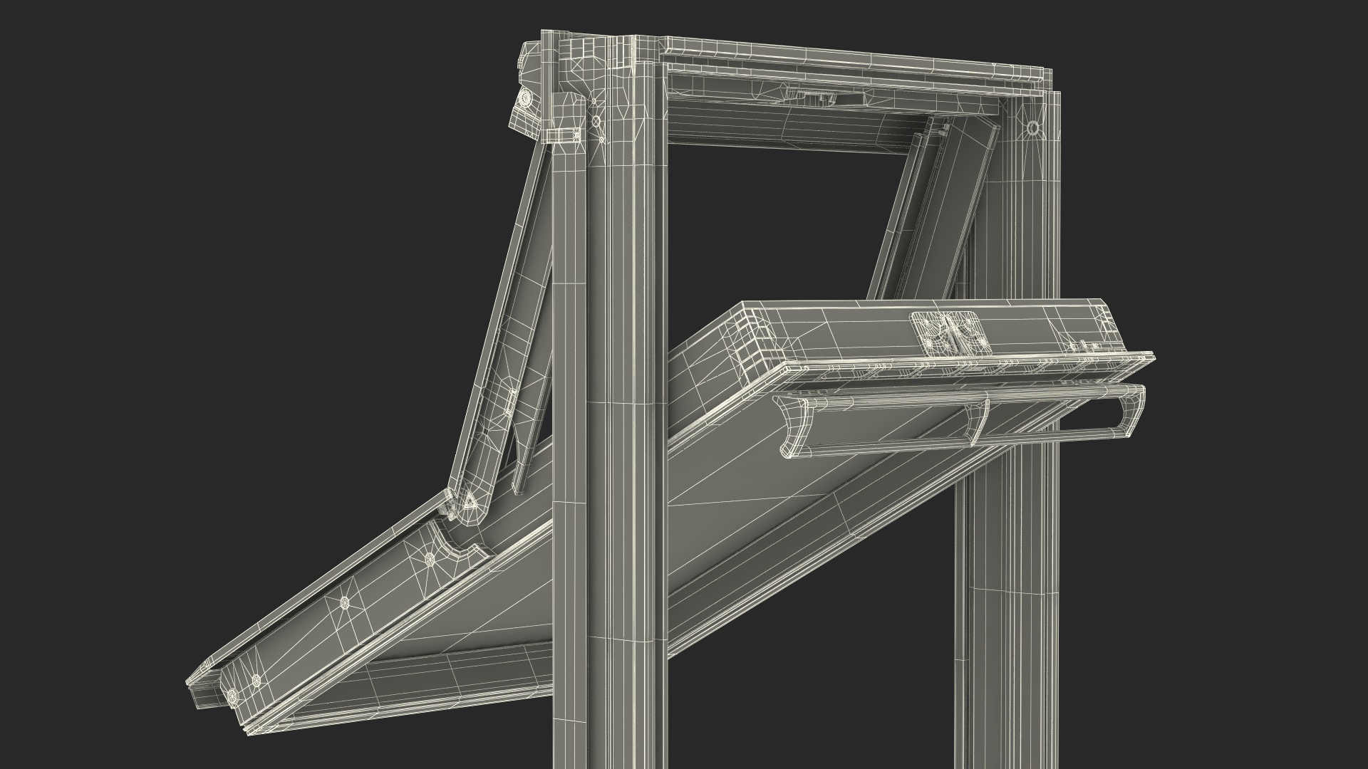 3D Center Pivot Roof Window 78 x 118 Open model