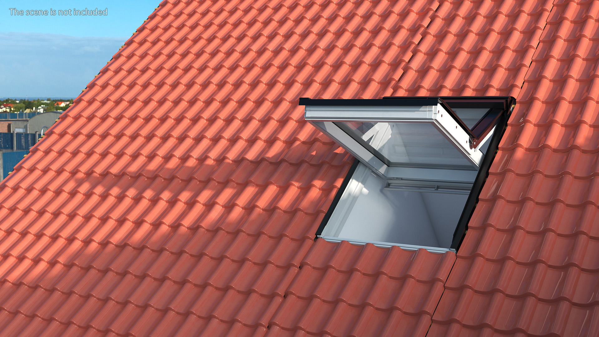 3D Center Pivot Roof Window 78 x 118 Open model