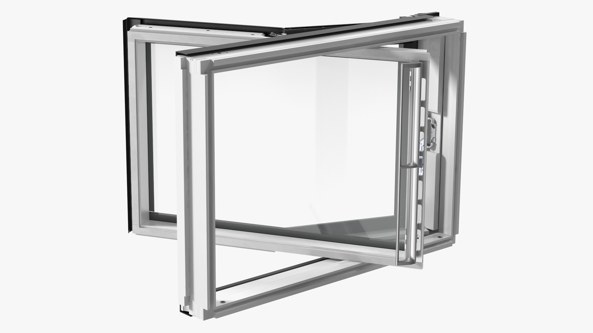 3D Center Pivot Roof Window 78 x 118 Open model