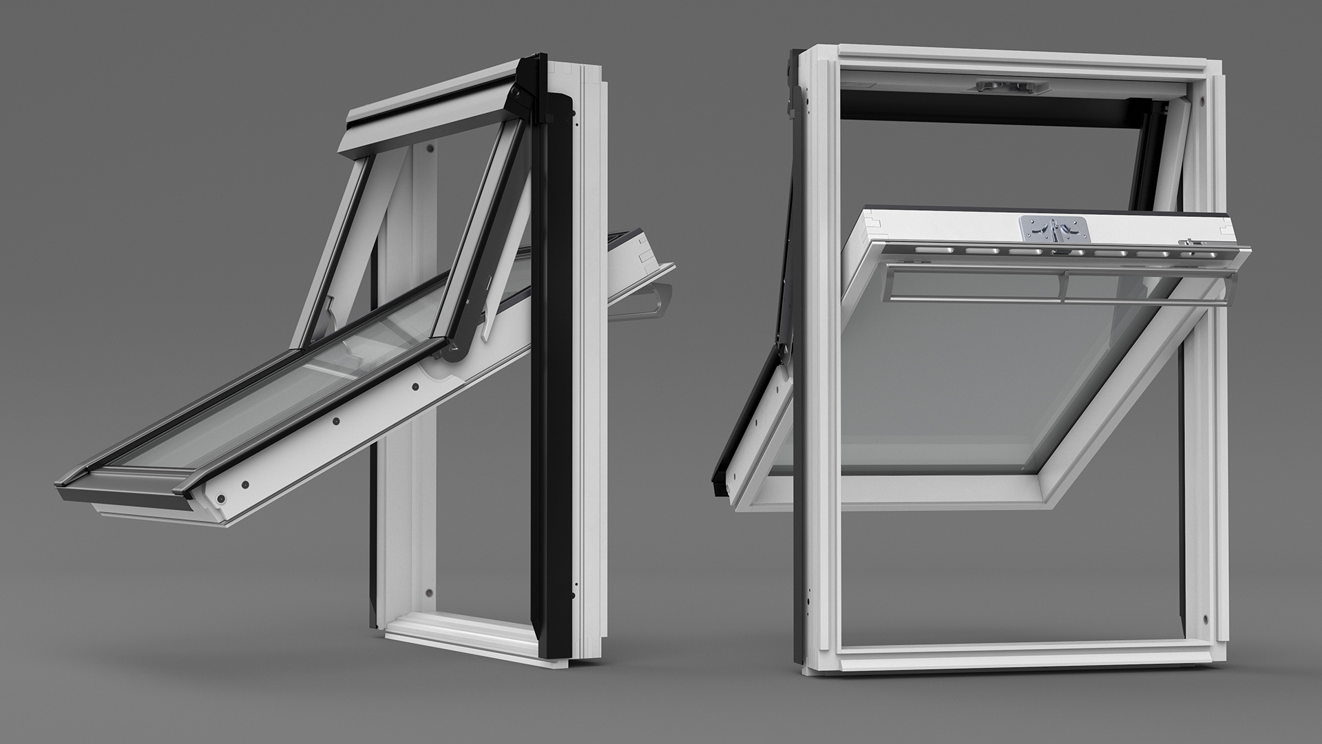 3D Center Pivot Roof Window 78 x 118 Open model