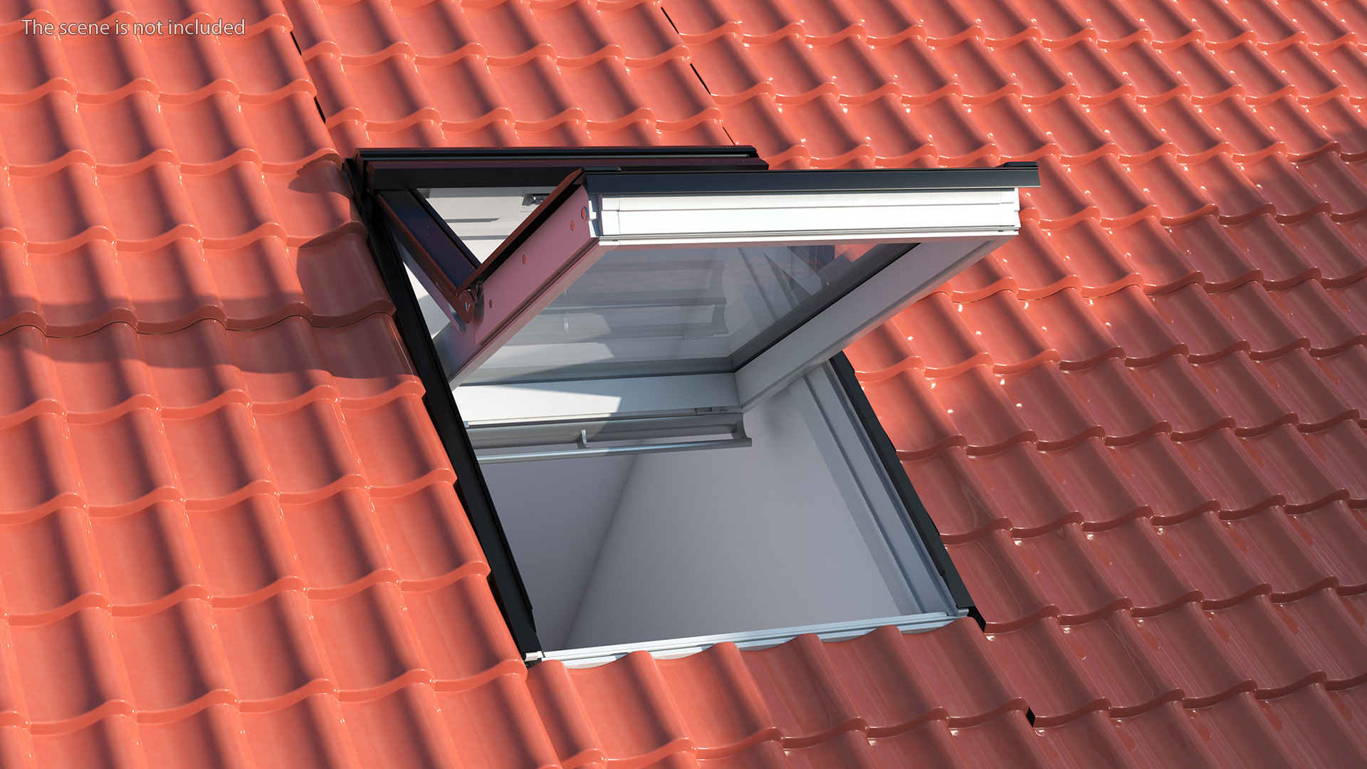 3D Center Pivot Roof Window 78 x 118 Open model