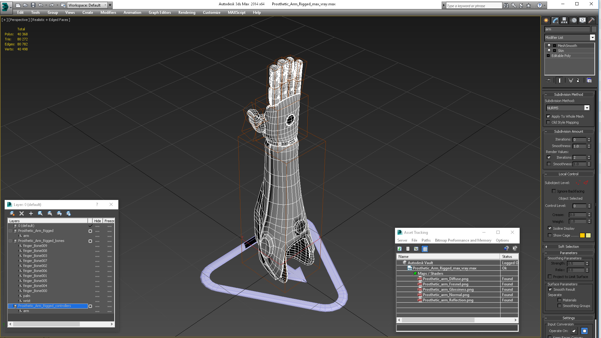 3D Prosthetic Arm Rigged
