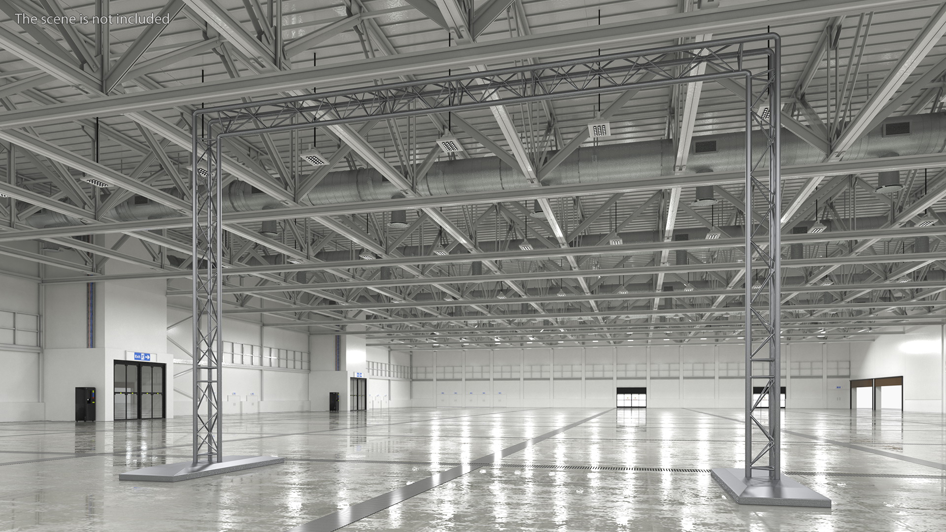 3D Square Truss Goal Post Lighting System model