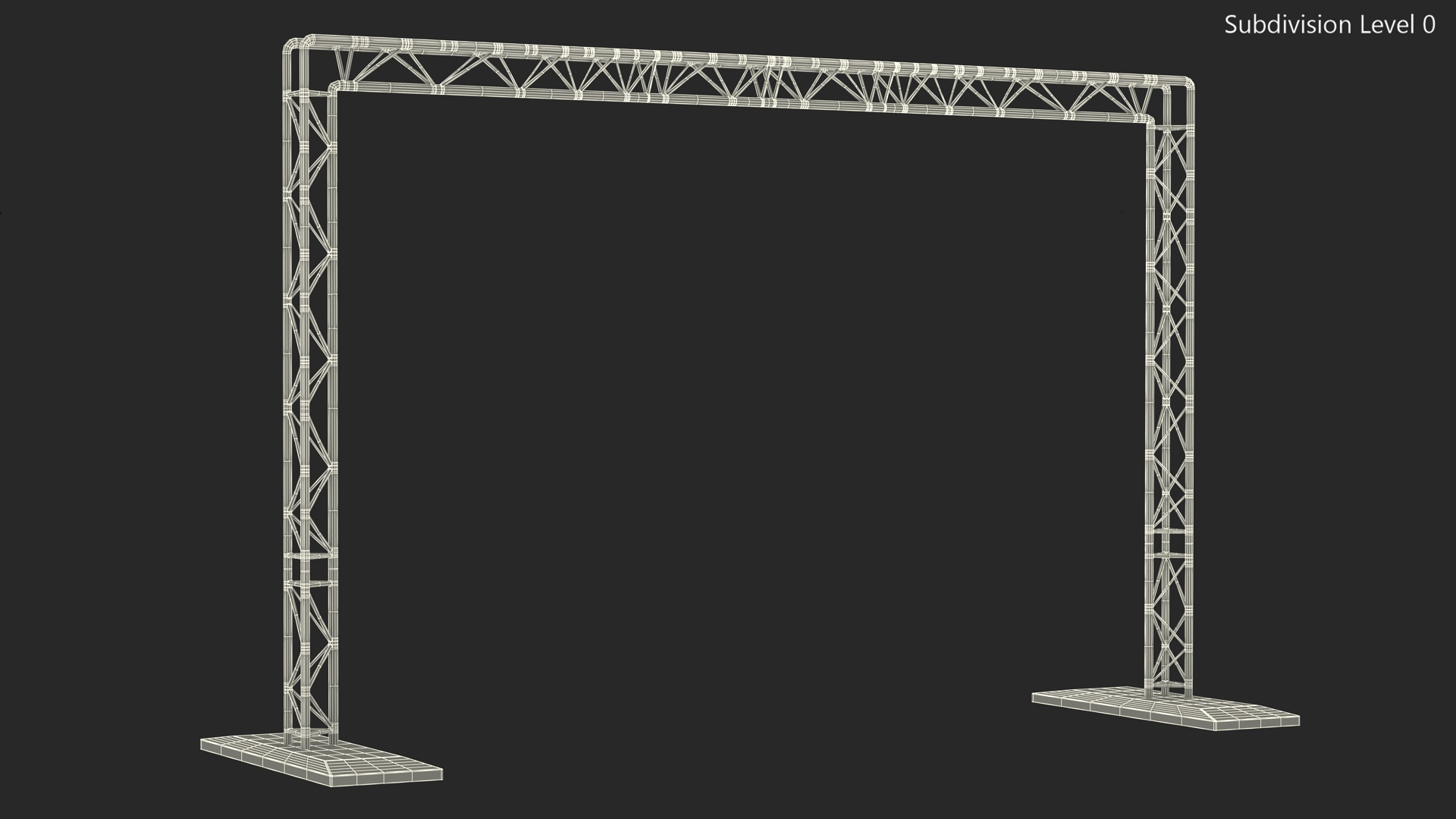 3D Square Truss Goal Post Lighting System model