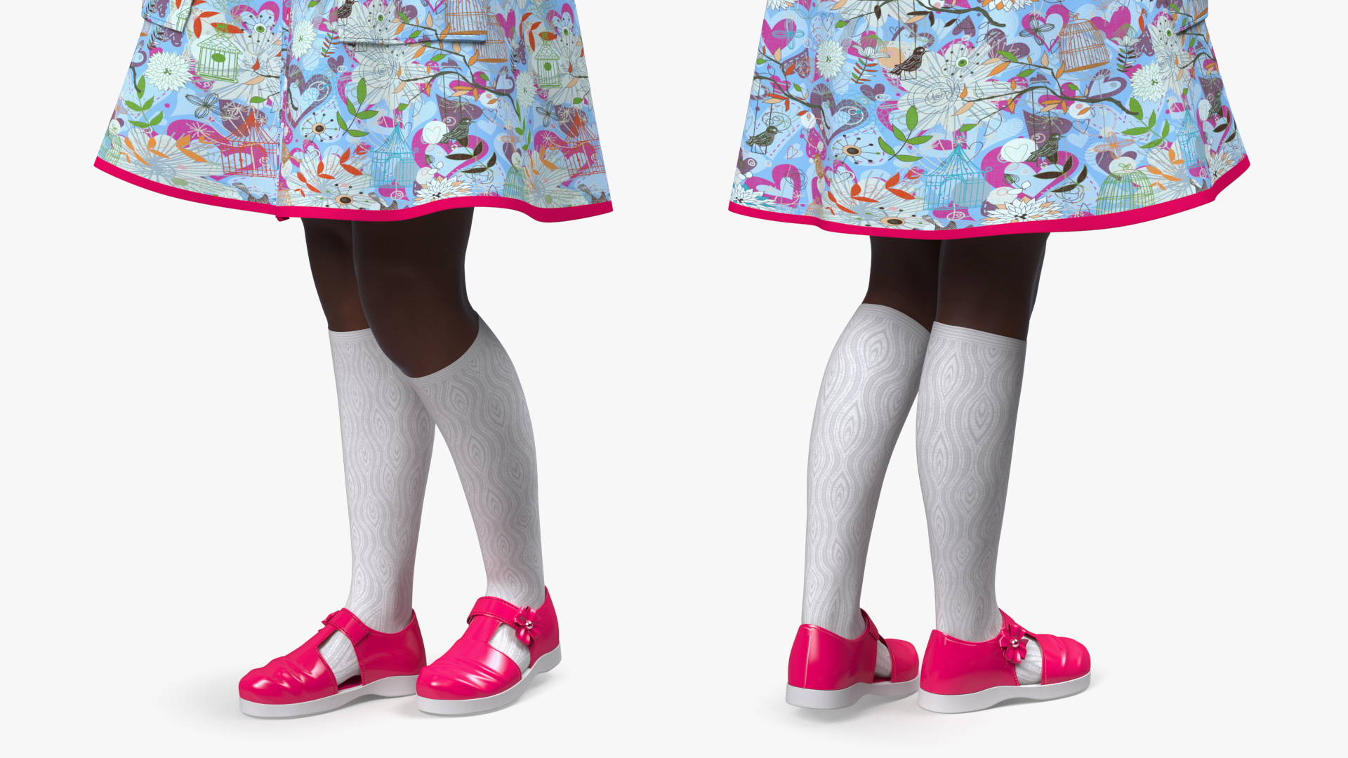 3D Black Child Girl