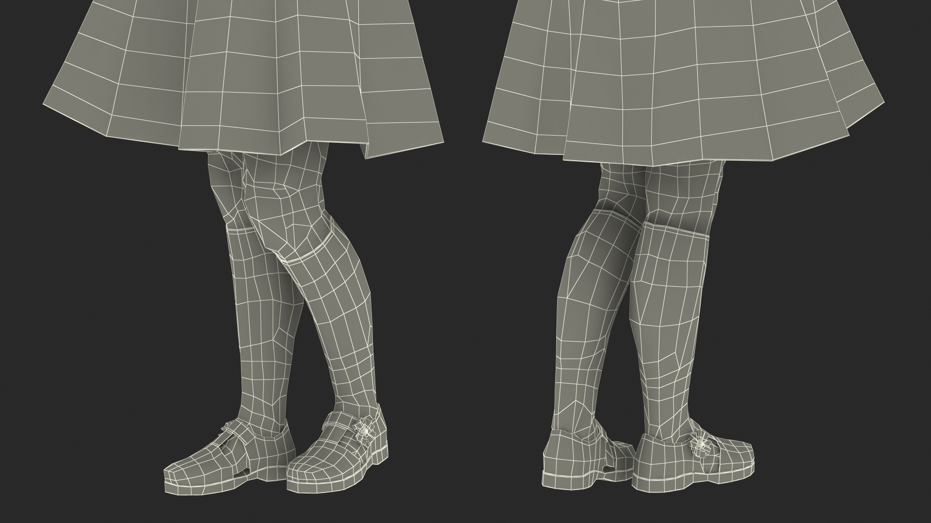3D Black Child Girl