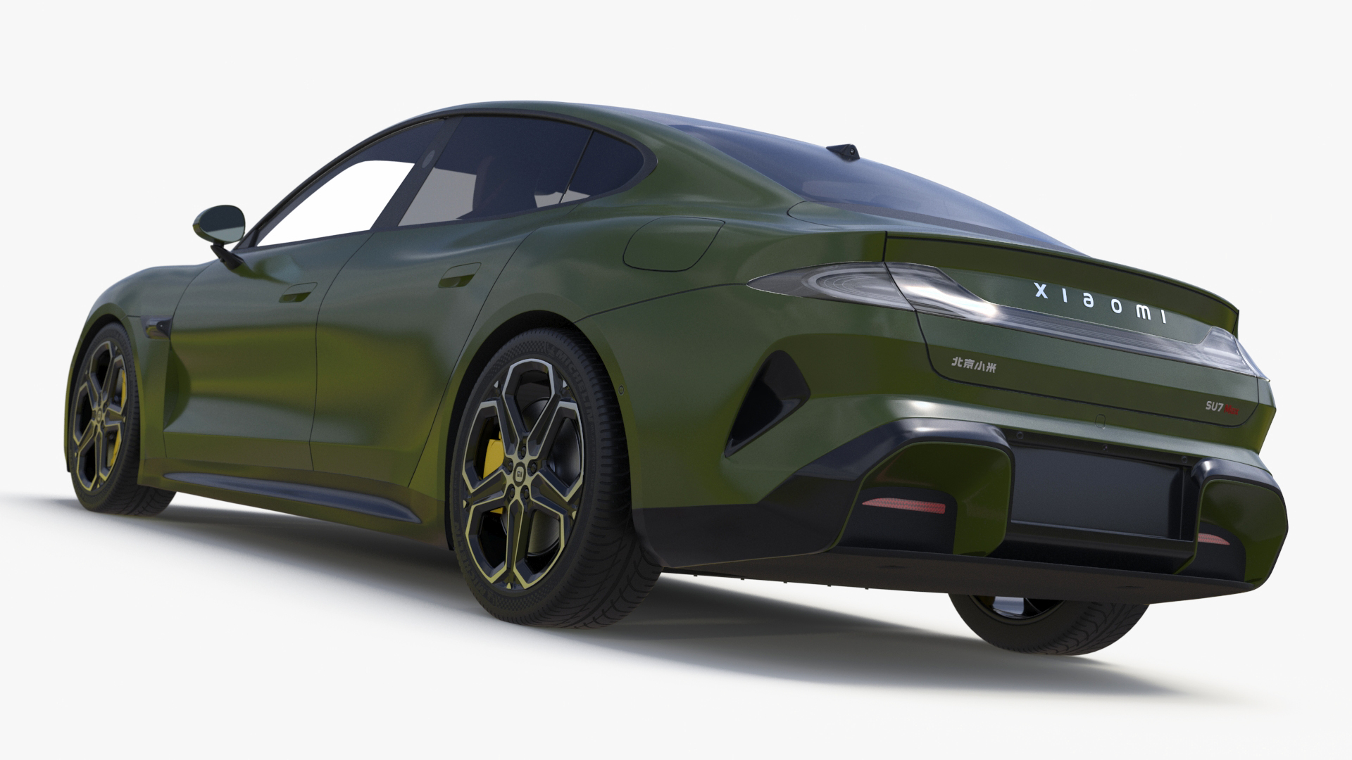 Xiaomi SU7 EV Sleek Car 2023 Verdant Green 3D