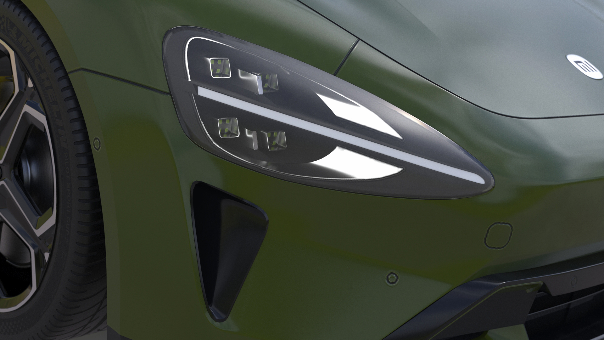 Xiaomi SU7 EV Sleek Car 2023 Verdant Green 3D