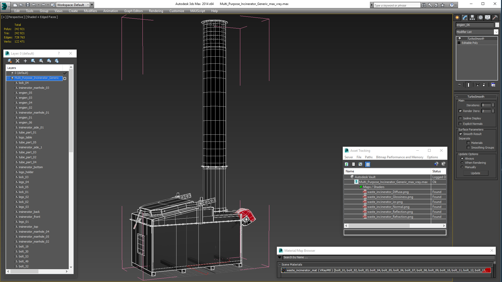 3D Multi Purpose Incinerator Generic model