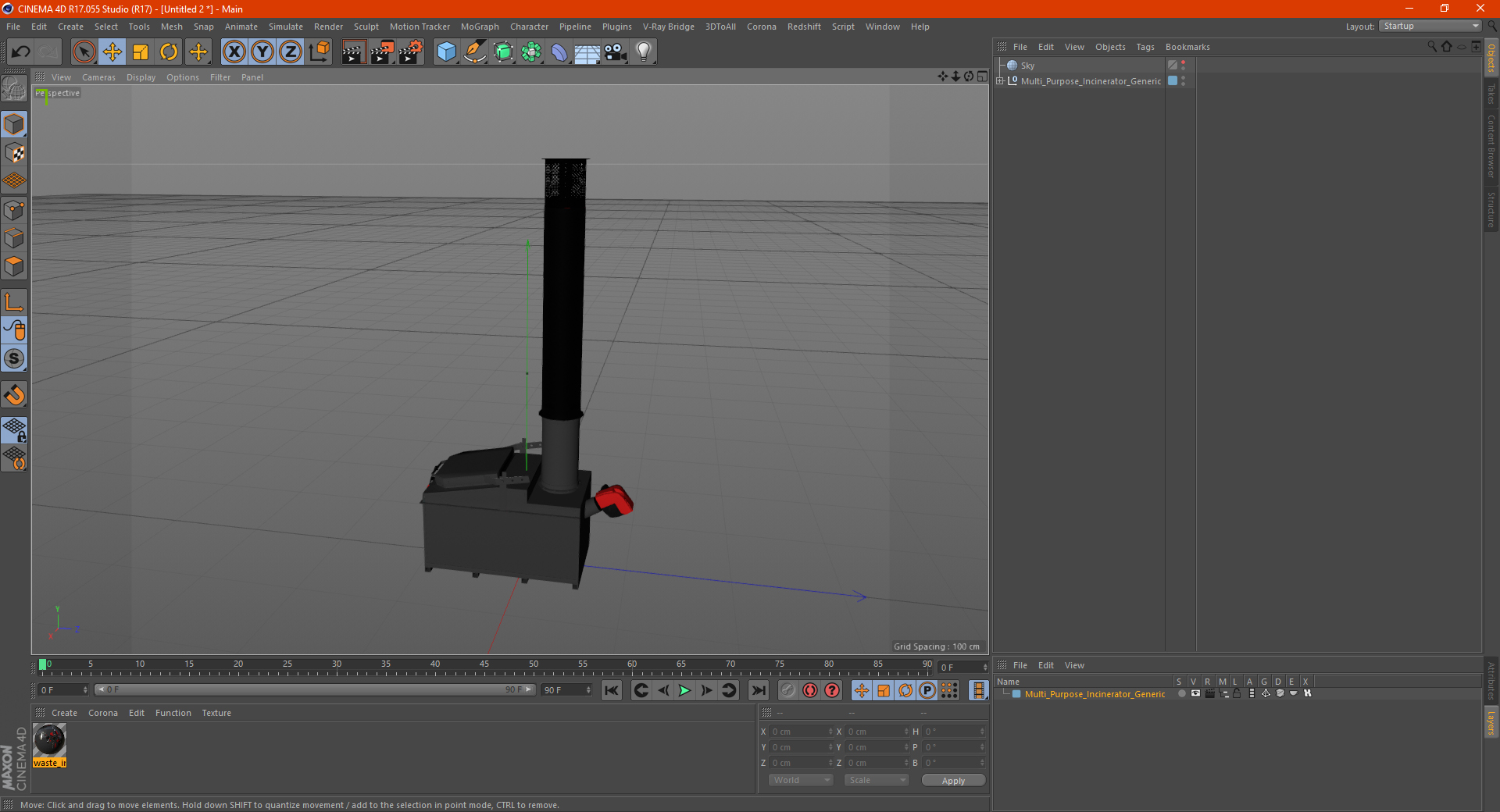 3D Multi Purpose Incinerator Generic model