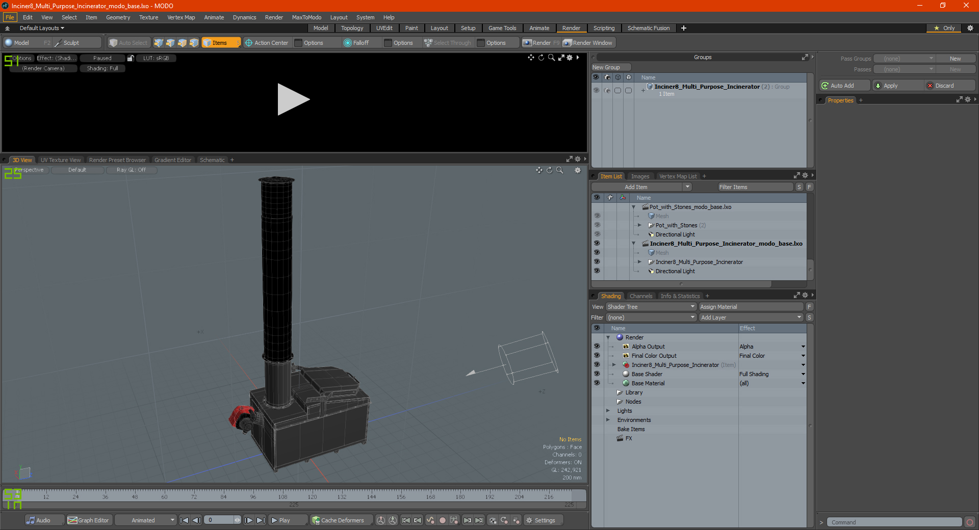 3D Multi Purpose Incinerator Generic model