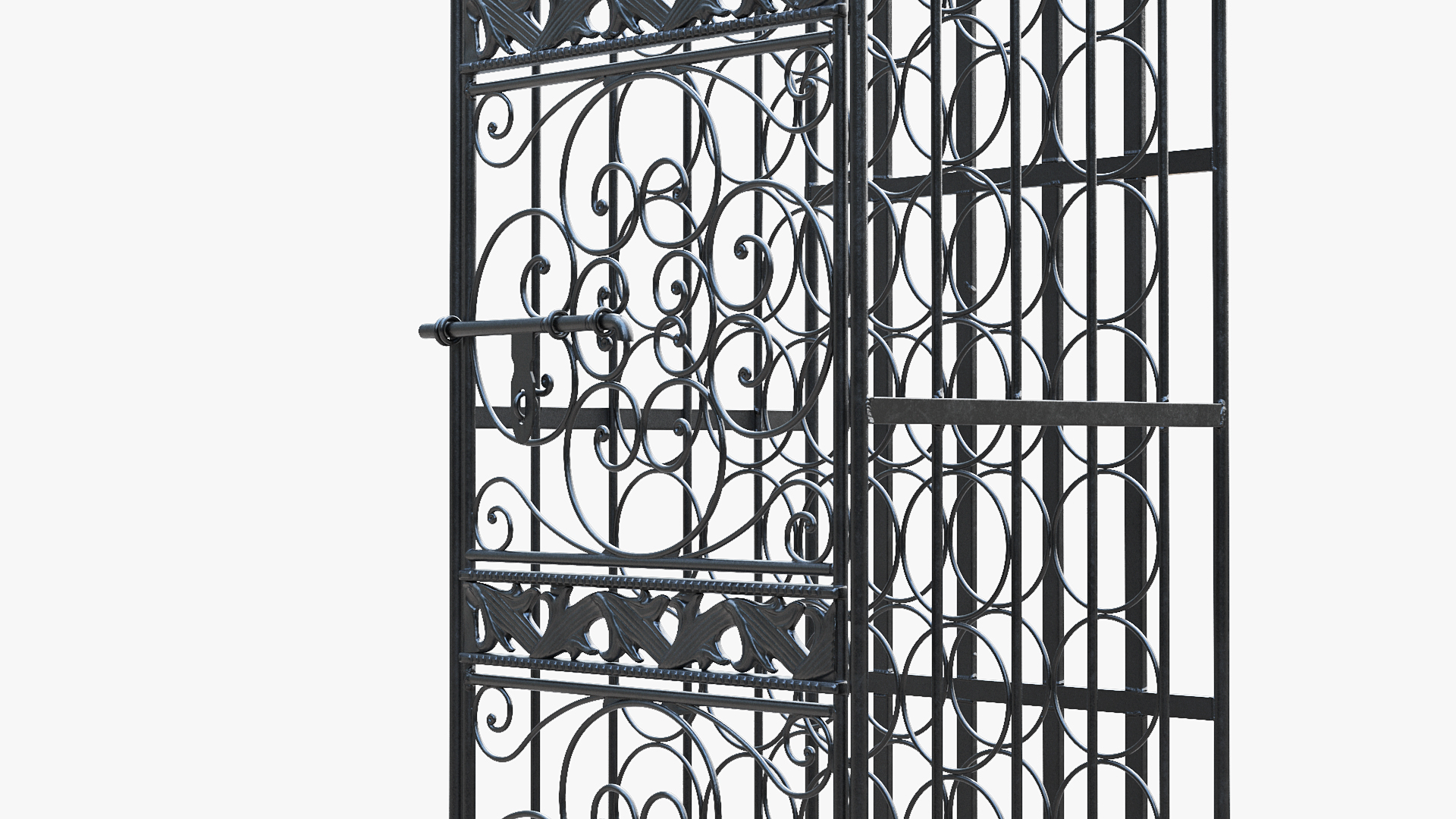Lockable Wine Cage New 3D