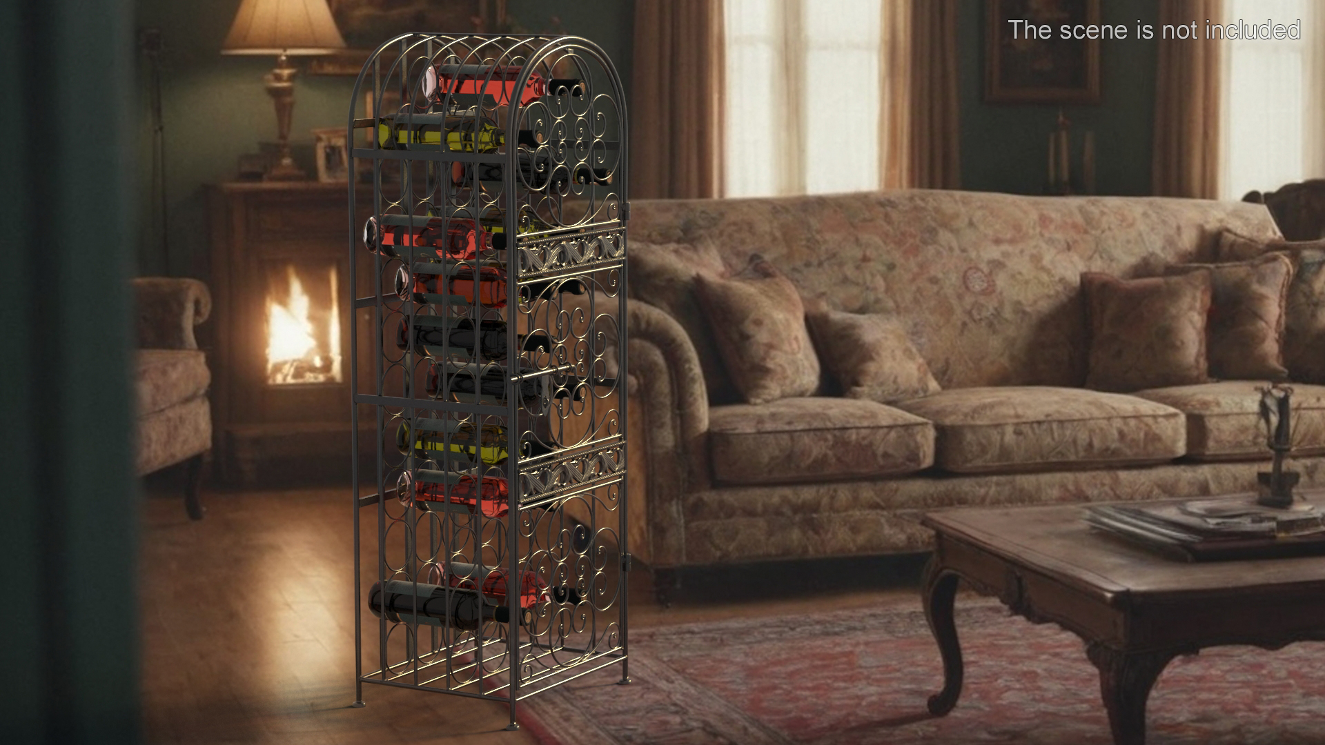 Lockable Wine Cage New 3D