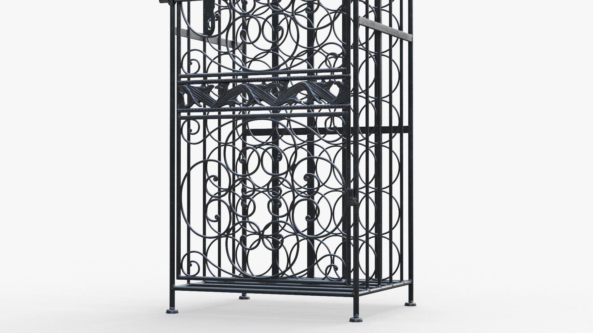 Lockable Wine Cage New 3D