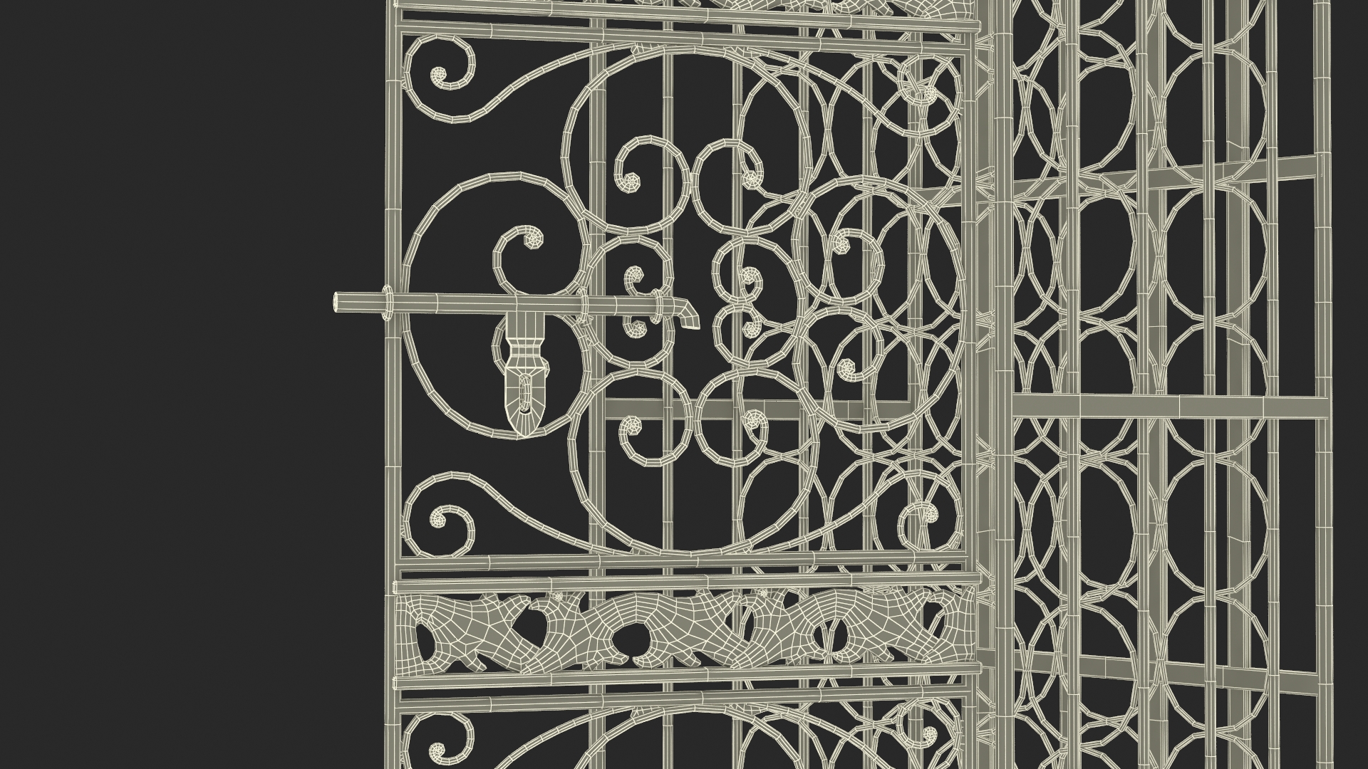 Lockable Wine Cage New 3D