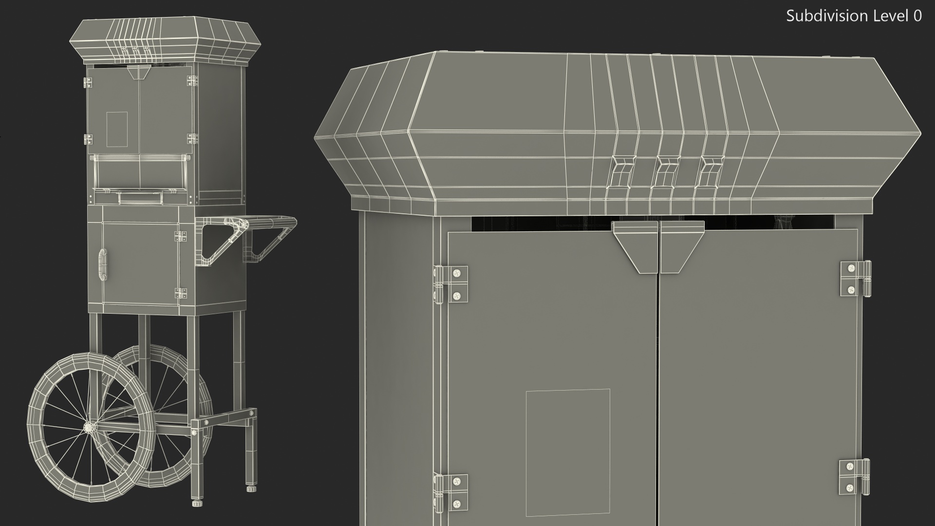 3D Carnival Popcorn Popper Cart Generic