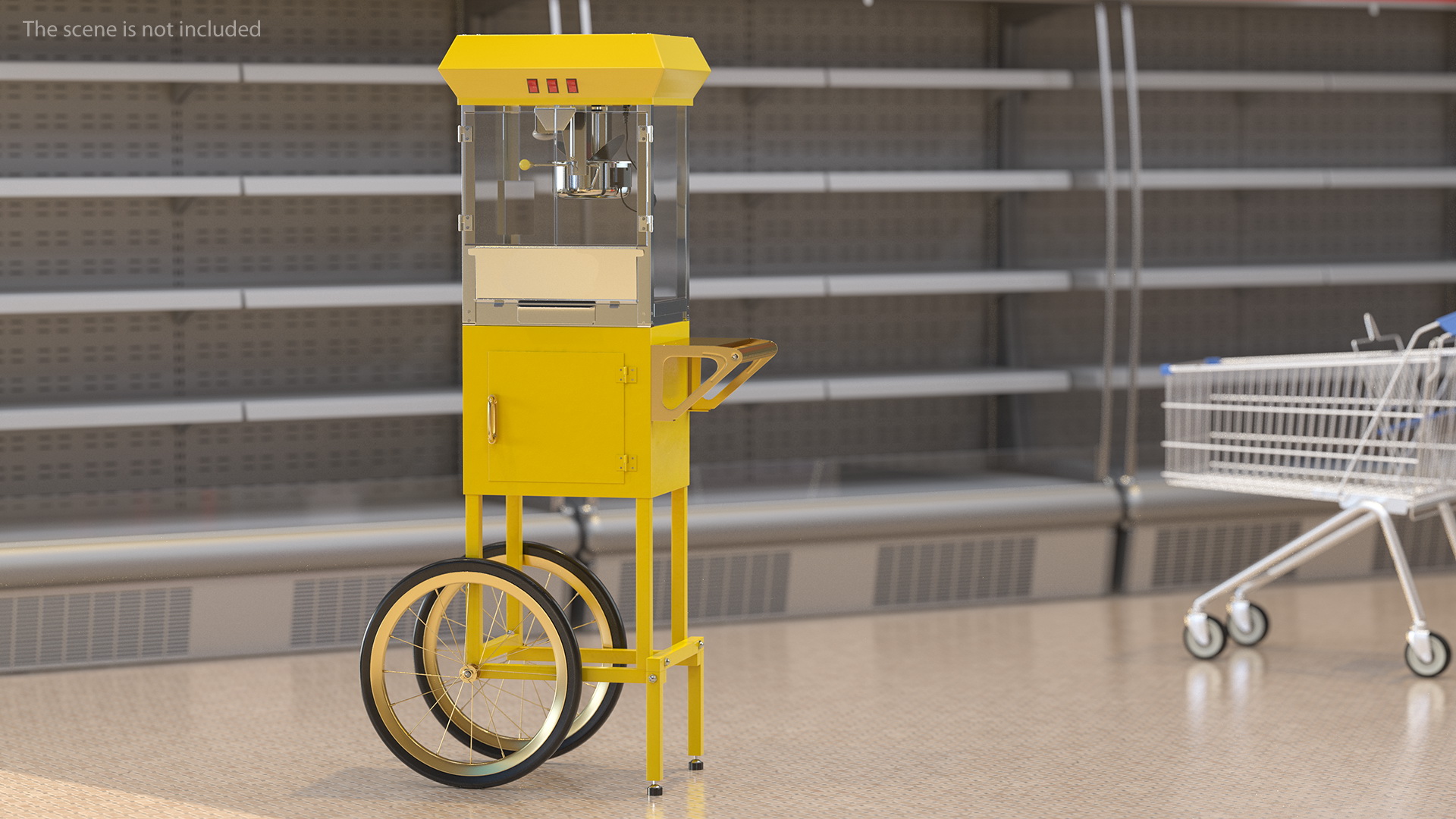 3D Carnival Popcorn Popper Cart Generic