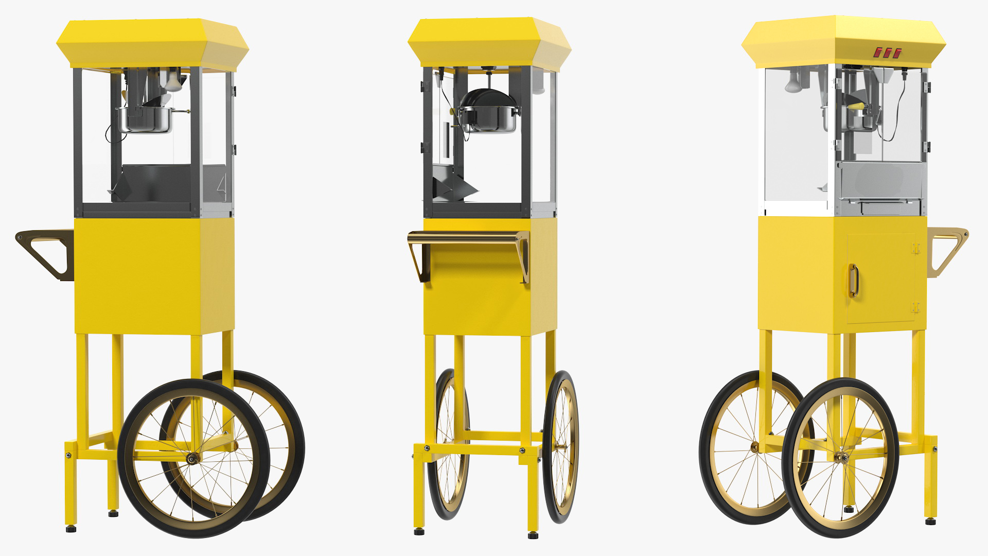 3D Carnival Popcorn Popper Cart Generic