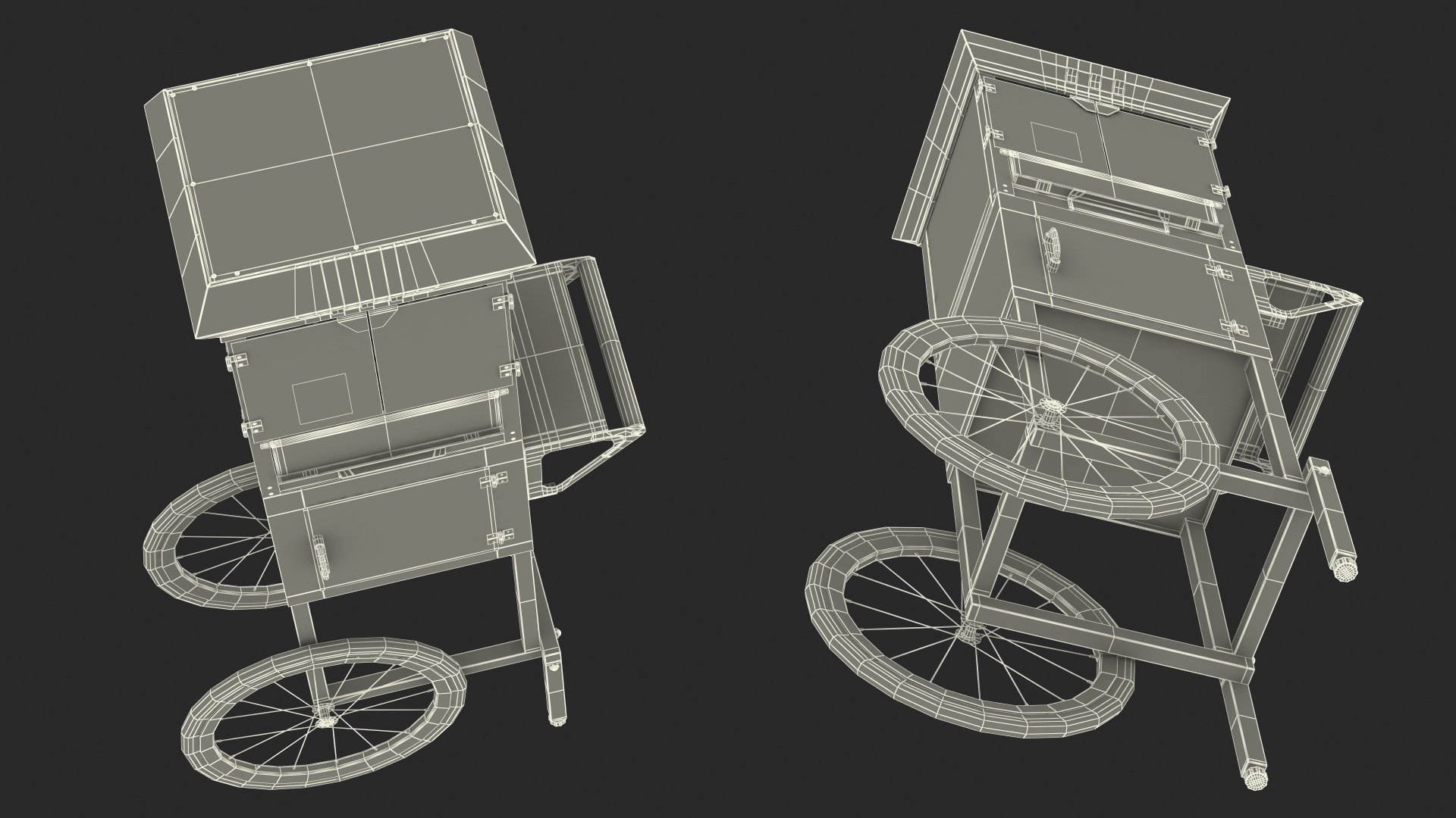 3D Carnival Popcorn Popper Cart Generic