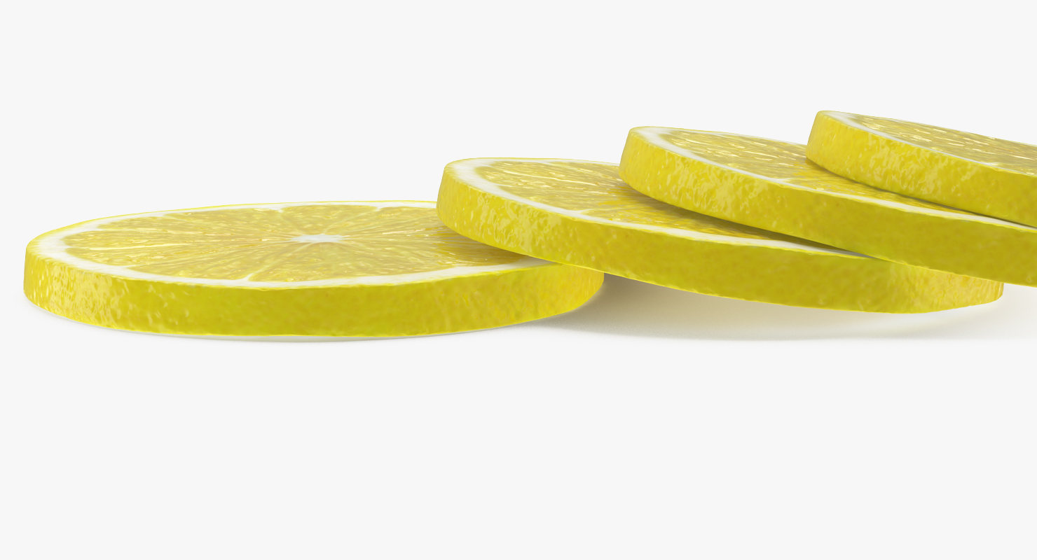 Lemon Round Slice 3D