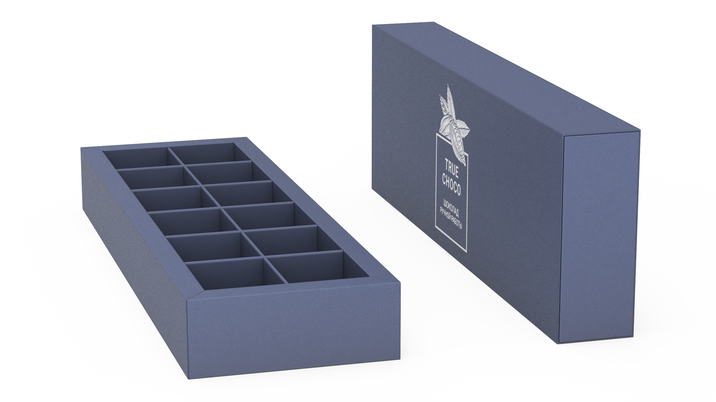 3D model Empty Chocolate Box True Choco Open
