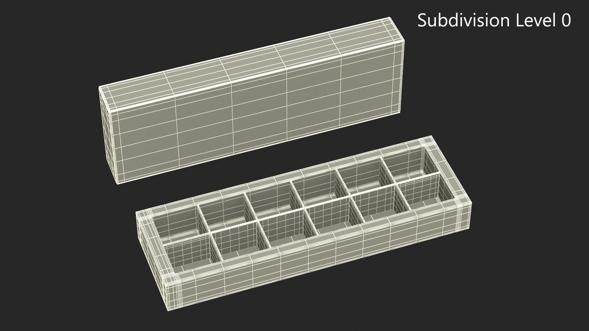 3D model Empty Chocolate Box True Choco Open