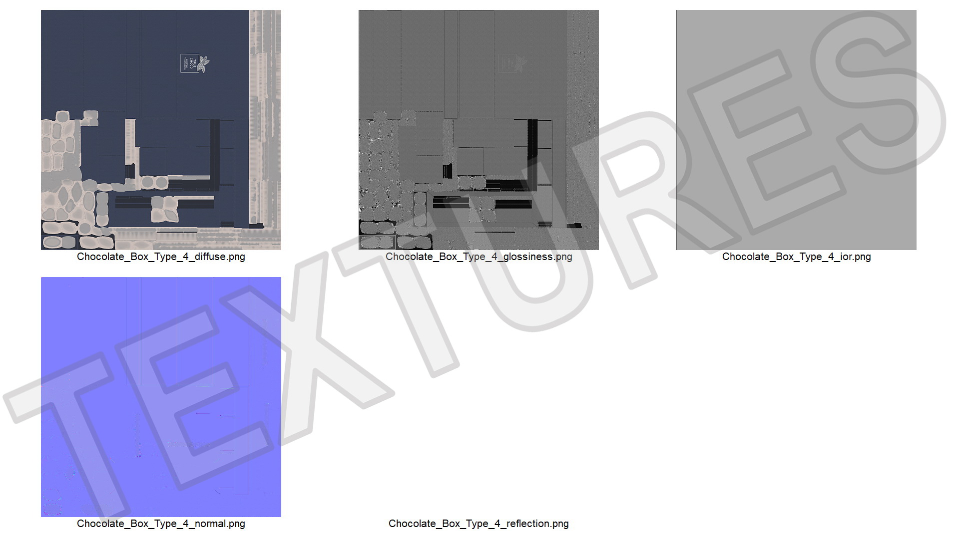 3D model Empty Chocolate Box True Choco Open