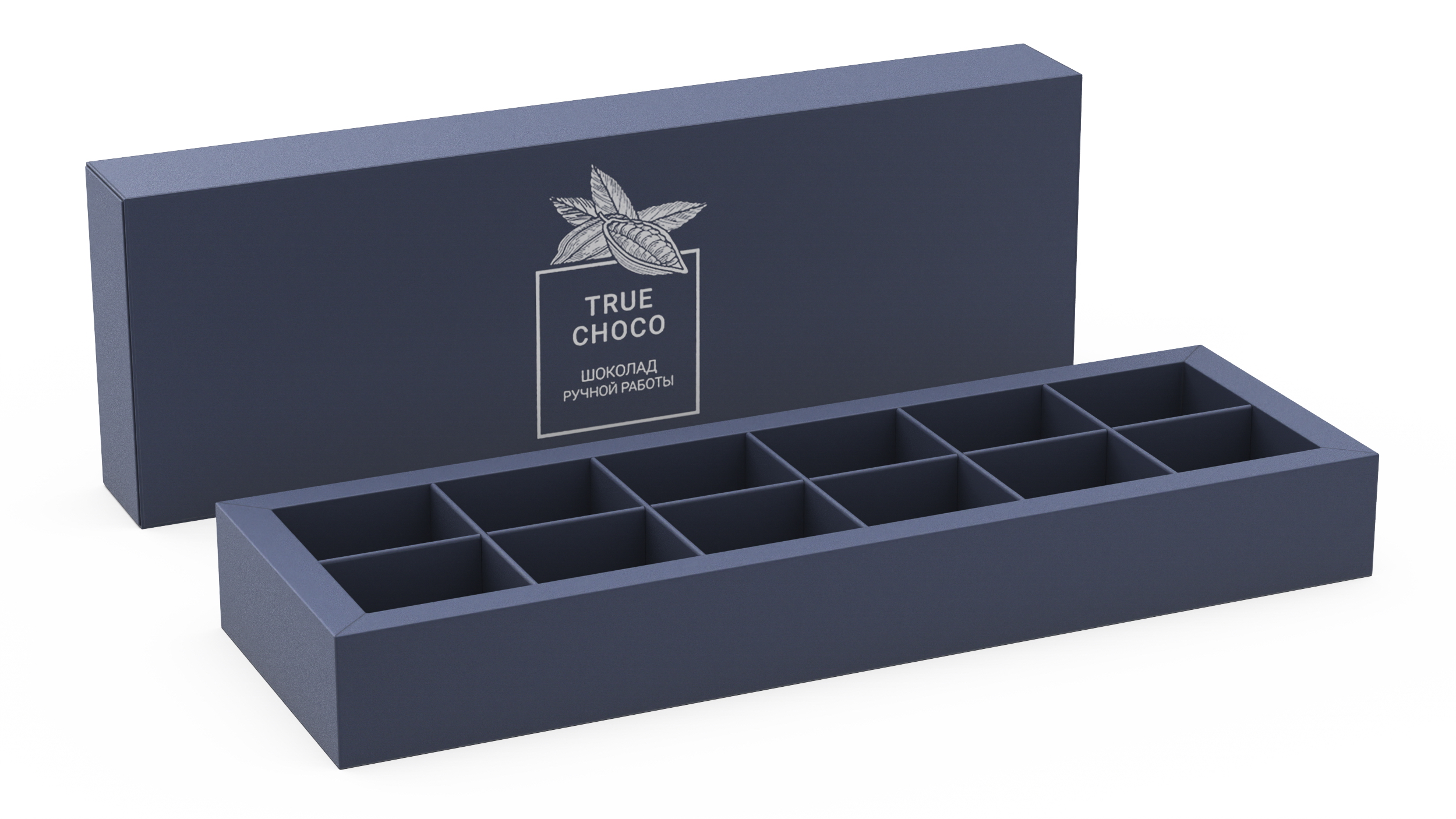3D model Empty Chocolate Box True Choco Open