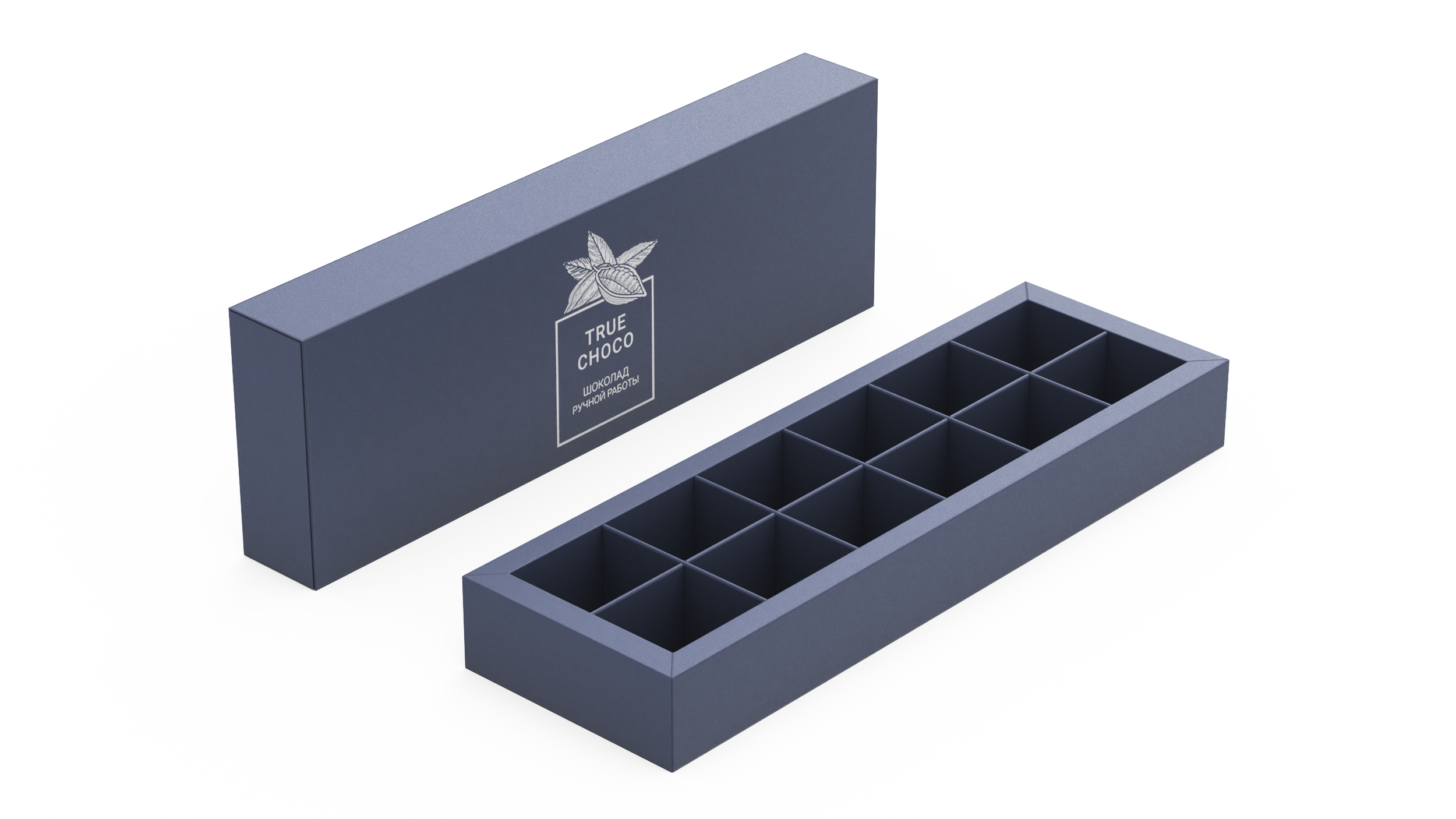 3D model Empty Chocolate Box True Choco Open