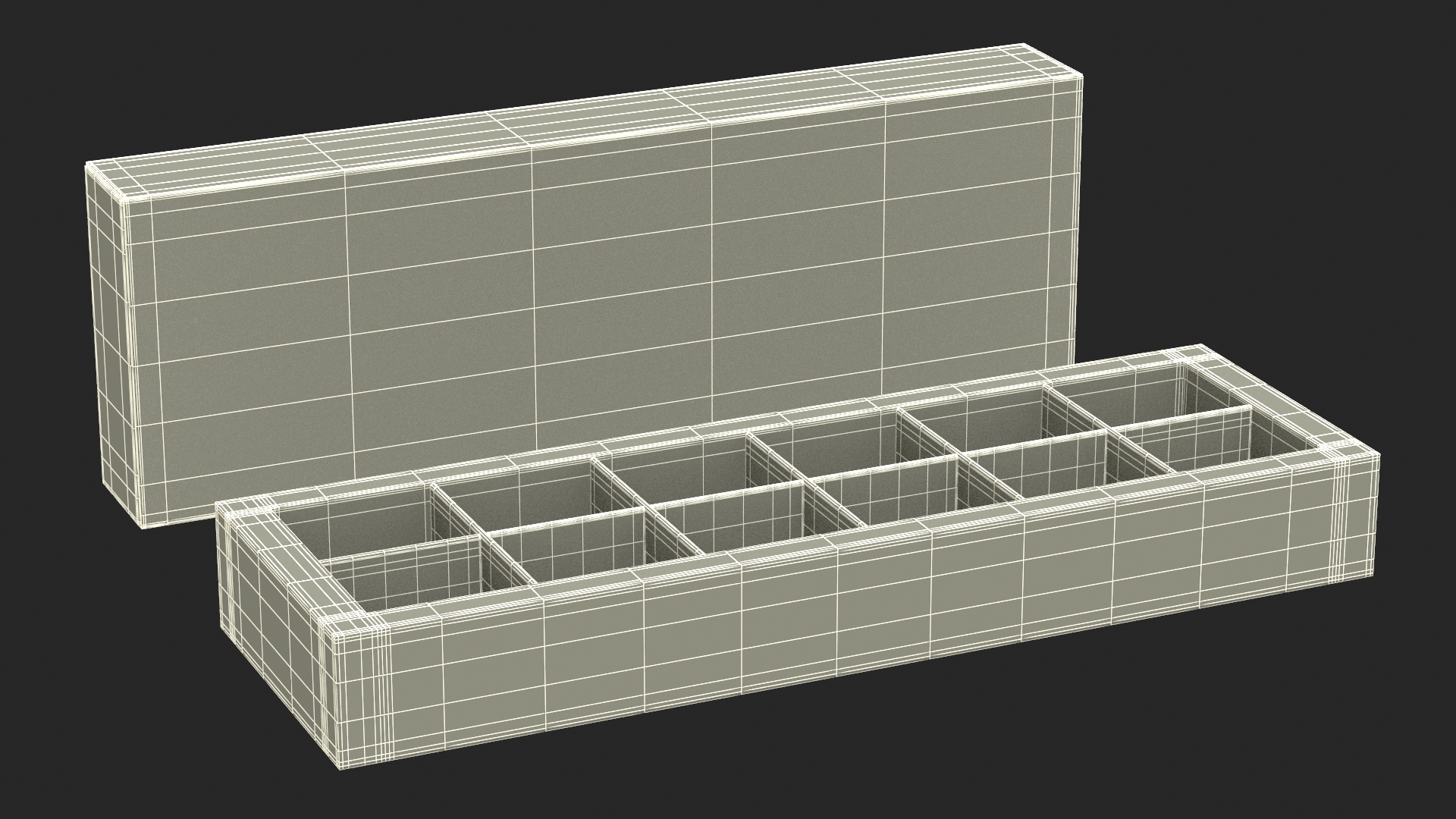 3D model Empty Chocolate Box True Choco Open