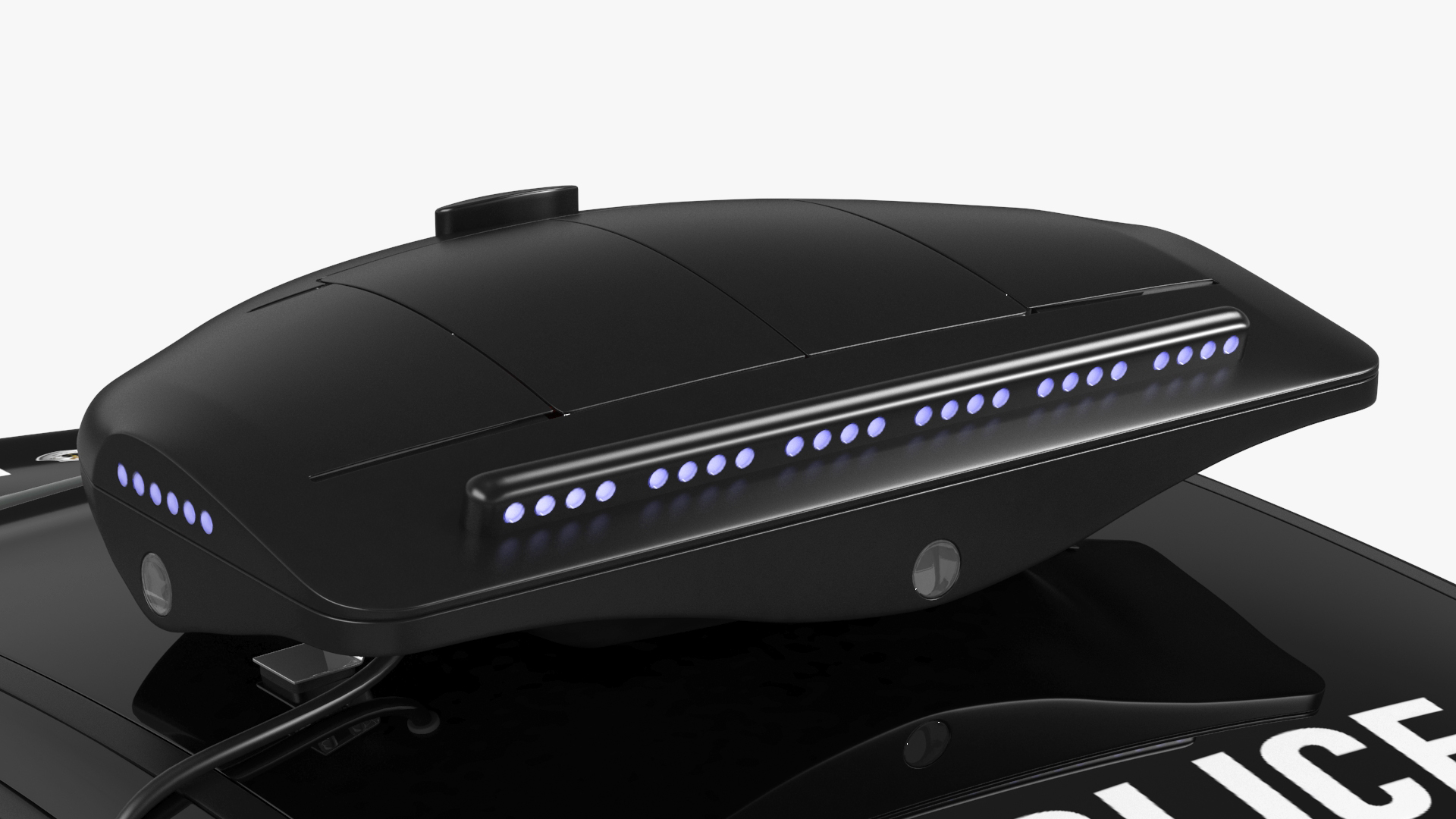 Lucid Air Electric Police Car with Drone Launch Pad Rigged for Cinema 4D 3D