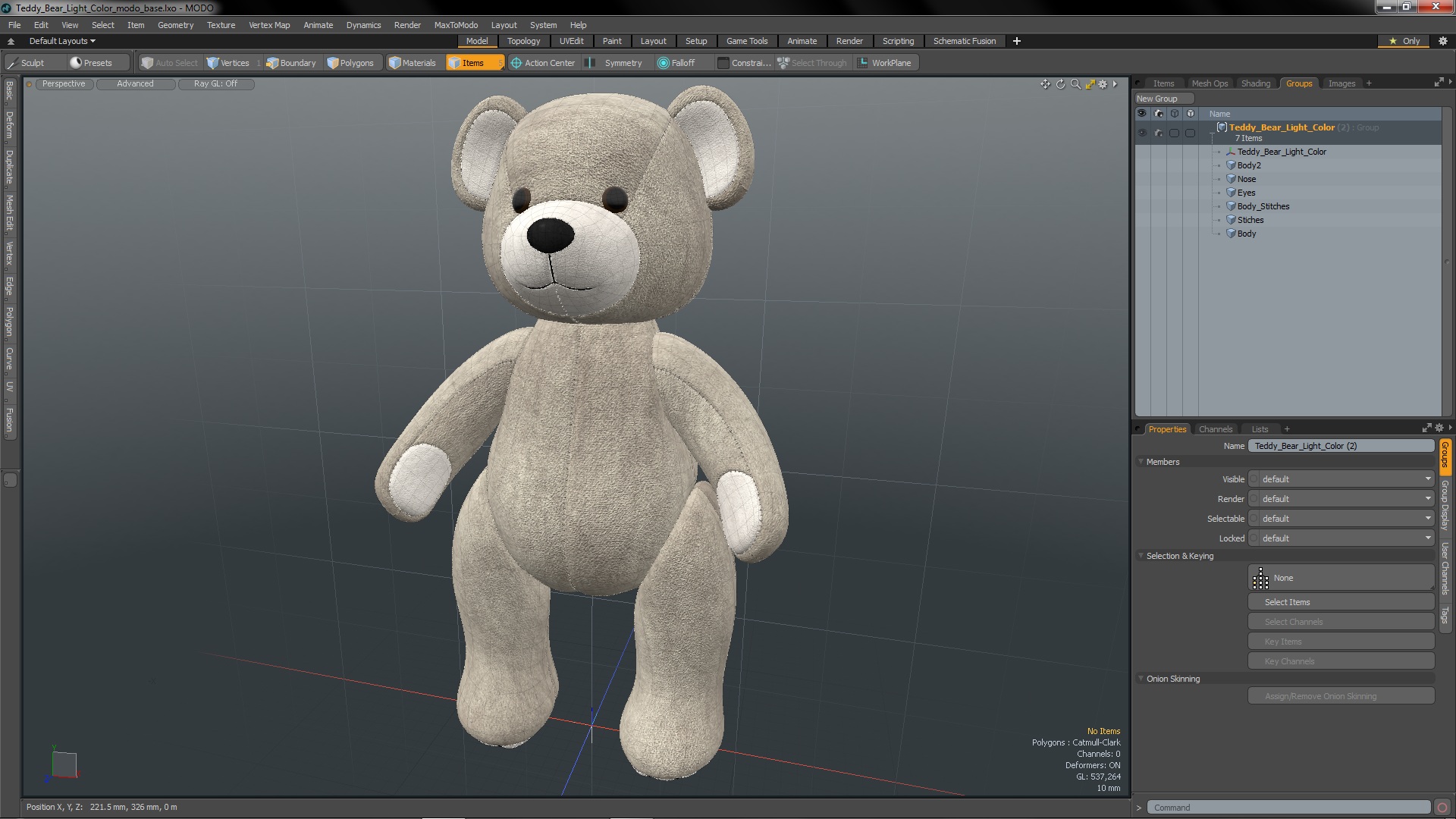 Teddy Bear Light Color 3D