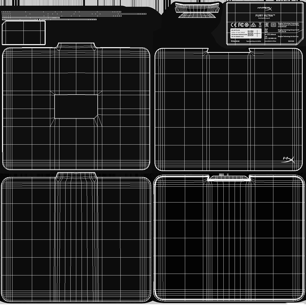 3D HyperX FURY Ultra RGB Gaming Mouse Pad model