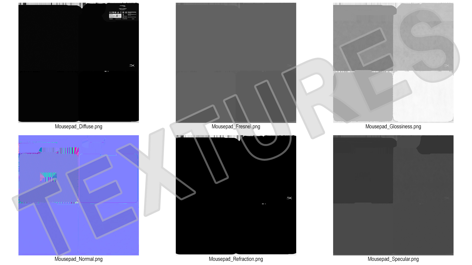 3D HyperX FURY Ultra RGB Gaming Mouse Pad model