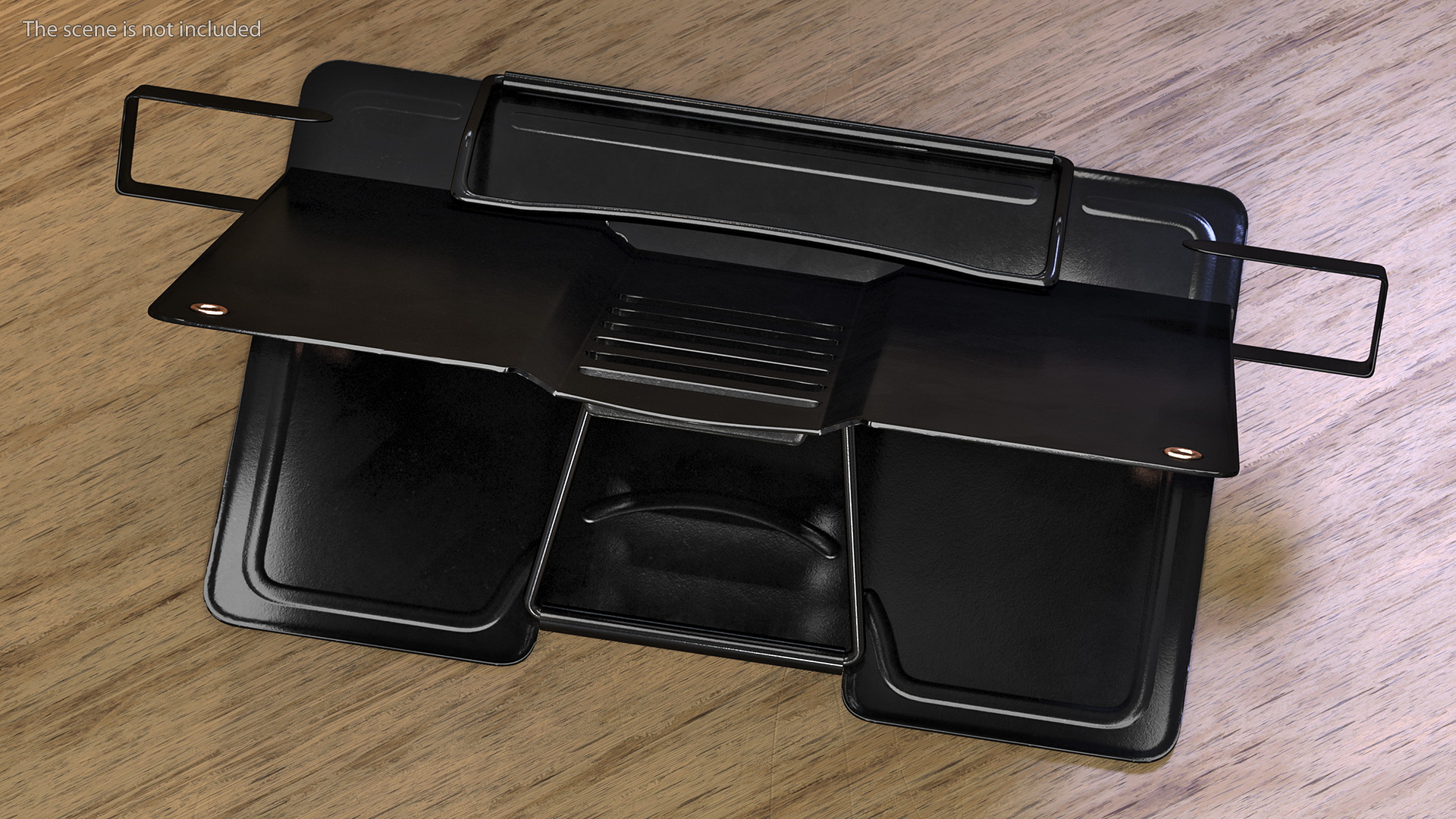 3D Adjustable Metal Book Stand Black model