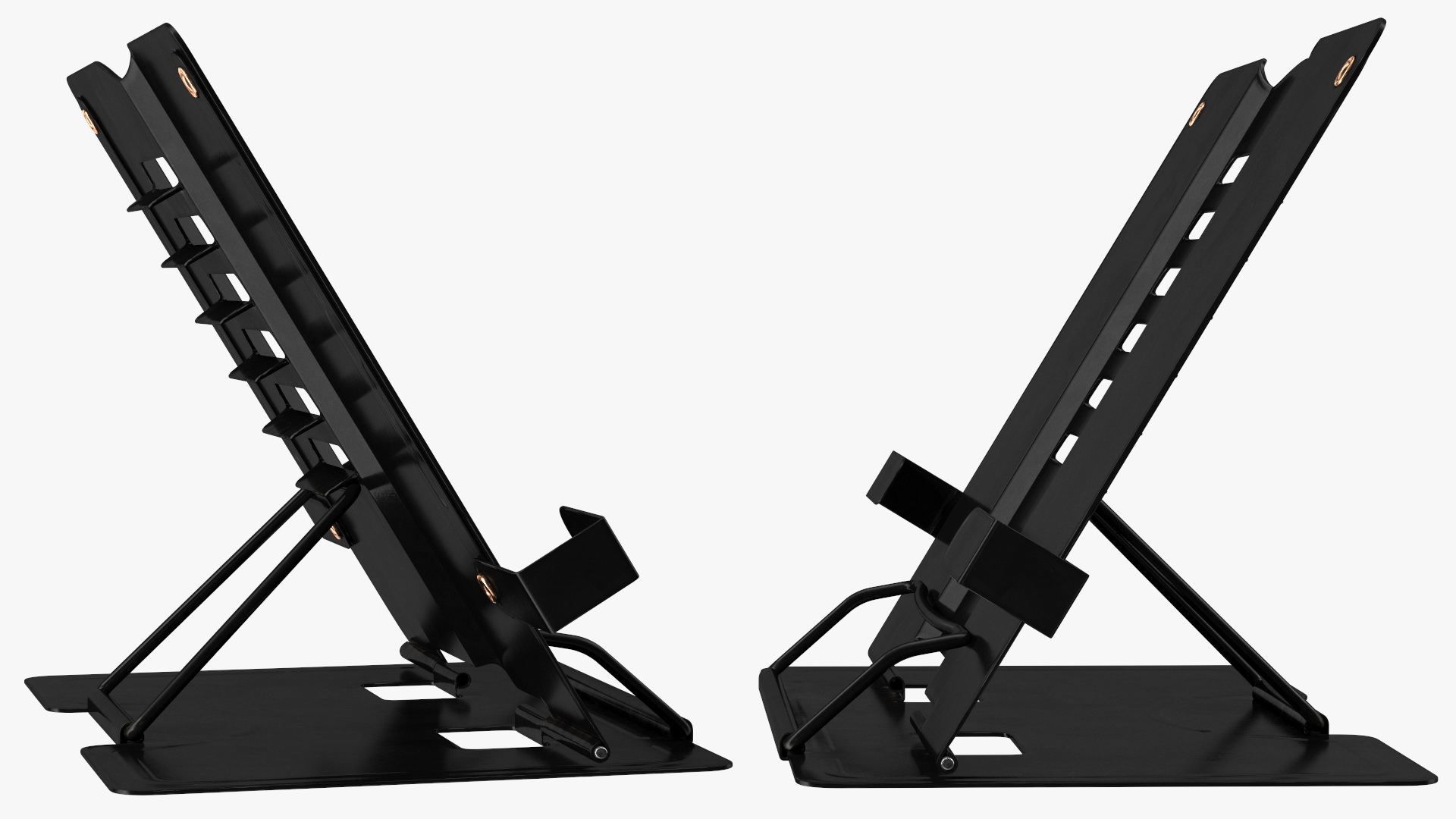 3D Adjustable Metal Book Stand Black model