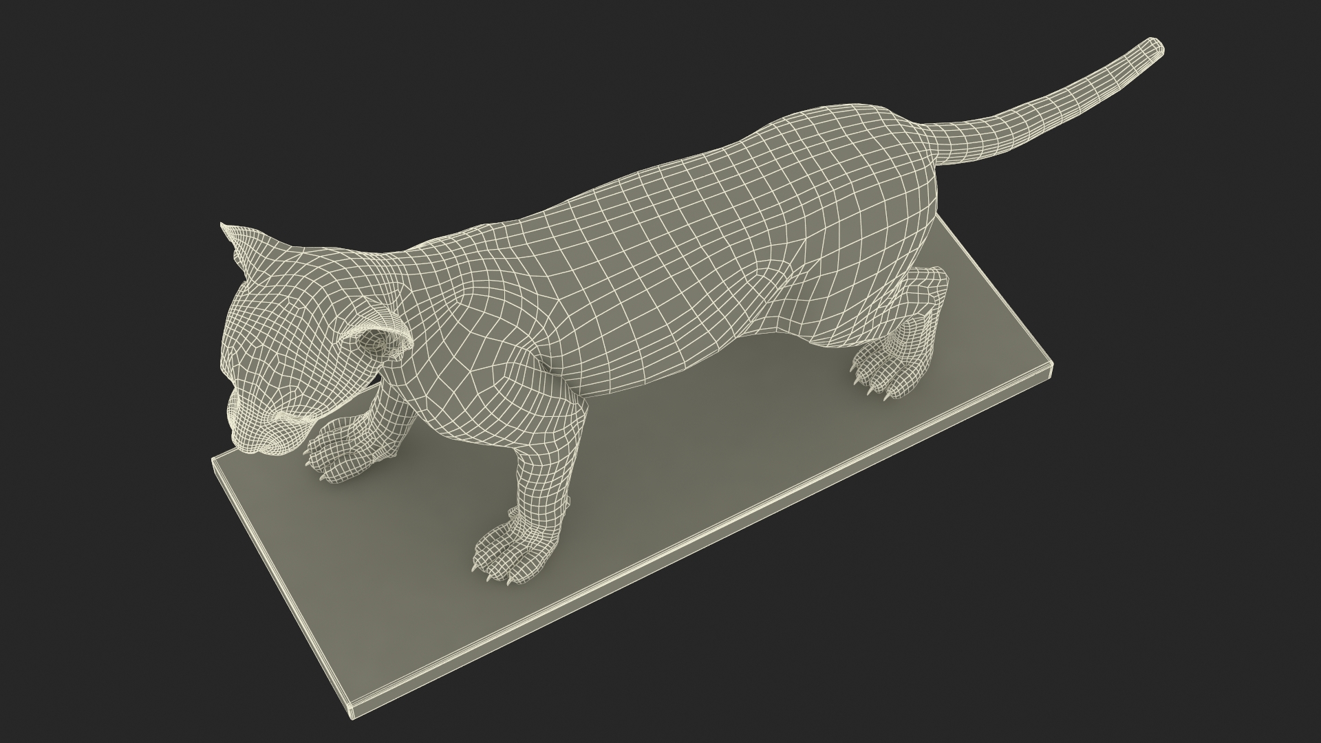 3D model Bronze Lion Cub Sculpture