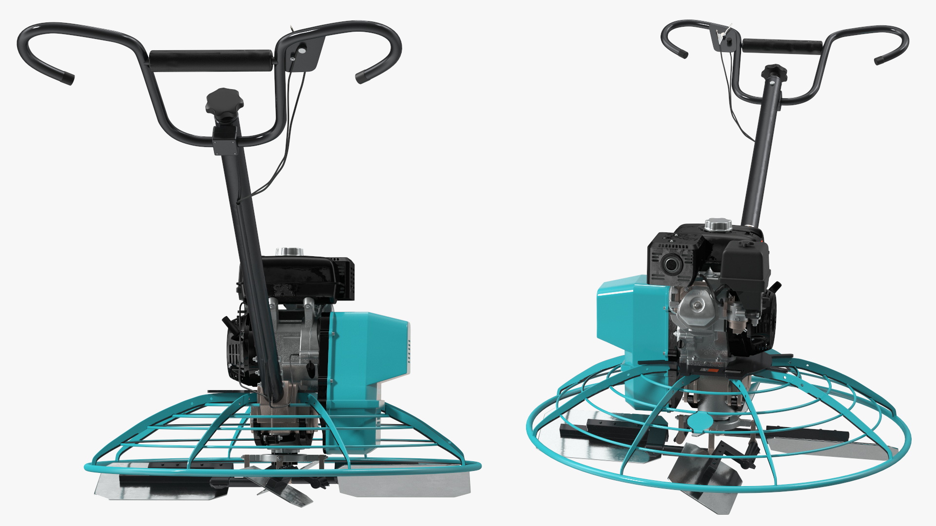 3D Blue Gasoline Power Trowel