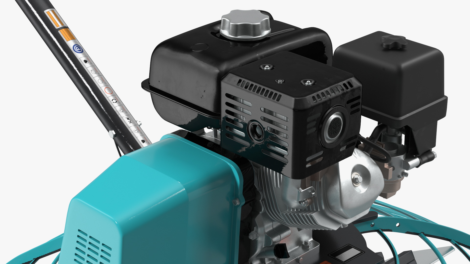 3D Blue Gasoline Power Trowel