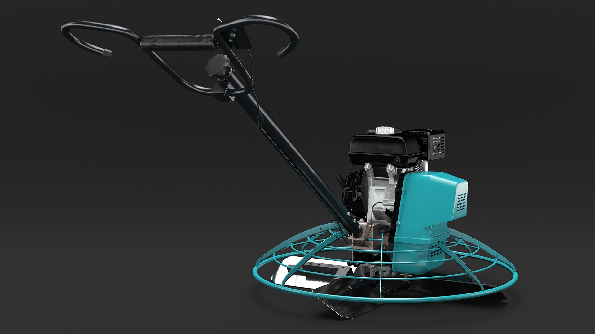 3D Blue Gasoline Power Trowel